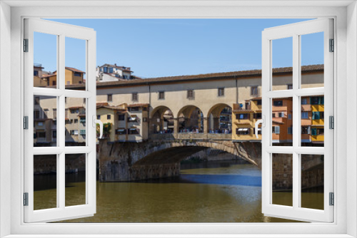Vecchio Bridge over the River Arno in Florence, fragment