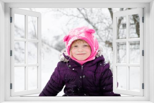 child enjoying winter time