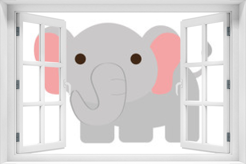 Fototapeta Naklejka Na Ścianę Okno 3D - cute elephant isolated icon vector illustration design