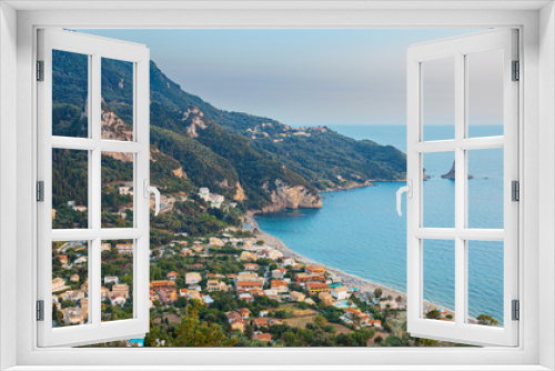 Fototapeta Naklejka Na Ścianę Okno 3D - Agios Gordios village, Corfu, Greece
