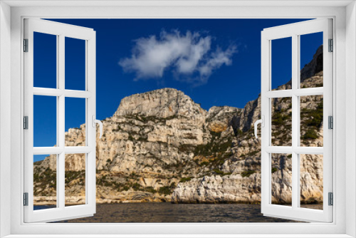 Fototapeta Naklejka Na Ścianę Okno 3D - Vue from the sea on Calanques de Cassis, Calanques de Marseille, Provence, France
