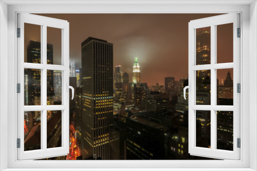 Fototapeta Naklejka Na Ścianę Okno 3D - Aerial View of Downtown Manhattan