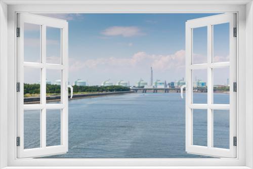 Fototapeta Naklejka Na Ścianę Okno 3D - Landscape of industry at port.