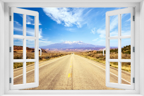 Fototapeta Naklejka Na Ścianę Okno 3D - Road through  American Southwest, Utah, United States