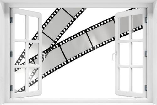 Fototapeta Naklejka Na Ścianę Okno 3D - movie filmstrips isolated on white