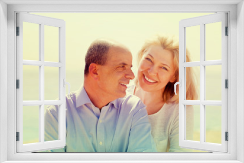 Elderly couple at sea shore