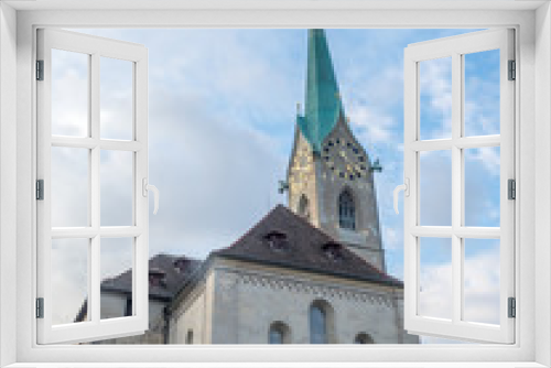 Fototapeta Naklejka Na Ścianę Okno 3D - Fraumunster church in Zurich