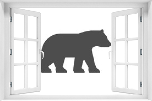 Fototapeta Naklejka Na Ścianę Okno 3D - Black vector figure of bear.