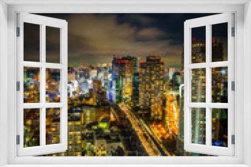Fototapeta Naklejka Na Ścianę Okno 3D - 東京夜景