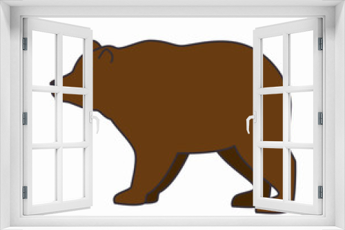Fototapeta Naklejka Na Ścianę Okno 3D - bear wild animal isolated icon vector illustration design