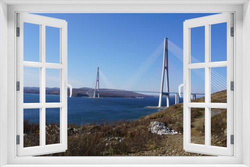 Fototapeta Naklejka Na Ścianę Okno 3D - Мост на  остров.