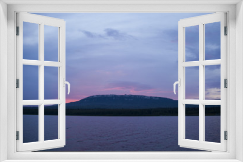 Fototapeta Naklejka Na Ścianę Okno 3D - Sunset on lake Zyuratkul. Ural. Russia