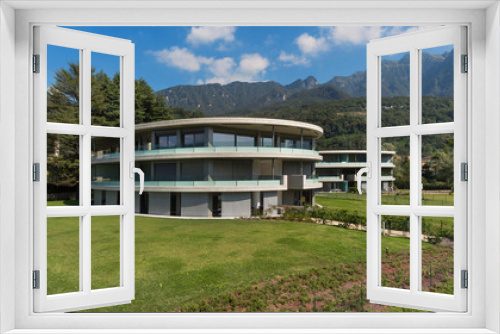 Fototapeta Naklejka Na Ścianę Okno 3D - luxurious building exterior  . Architect Davide Macullo. 