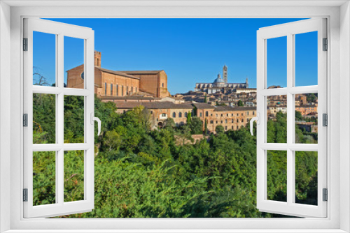 Fototapeta Naklejka Na Ścianę Okno 3D - Blick auf die Altstadt von Siena