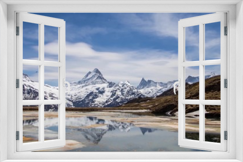 Fototapeta Naklejka Na Ścianę Okno 3D - Водоем в горах
