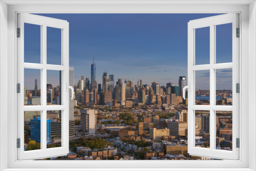 Fototapeta Naklejka Na Ścianę Okno 3D - Jersey City and NYC