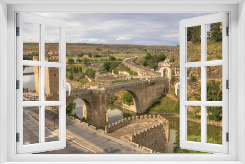 Fototapeta Naklejka Na Ścianę Okno 3D - Alcantara Bridge in Toledo, Spain