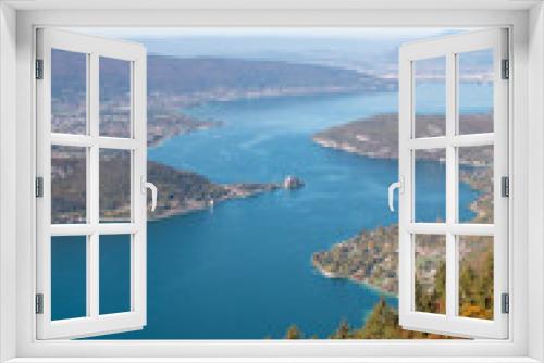 Fototapeta Naklejka Na Ścianę Okno 3D - Le Lac d'Annecy depuis le col de la Forclaz