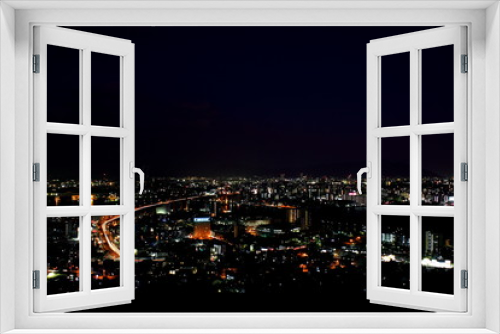 Fototapeta Naklejka Na Ścianę Okno 3D - 北九州市　高塔山公園からの夜景
