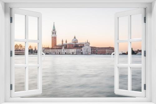 Fototapeta Naklejka Na Ścianę Okno 3D - Langzeitbelichtung in Venedig,Basilika san Giorgio Maggiore 