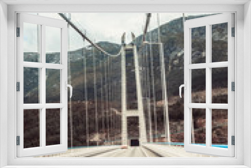 Fototapeta Naklejka Na Ścianę Okno 3D - Suspension bridge in Norway