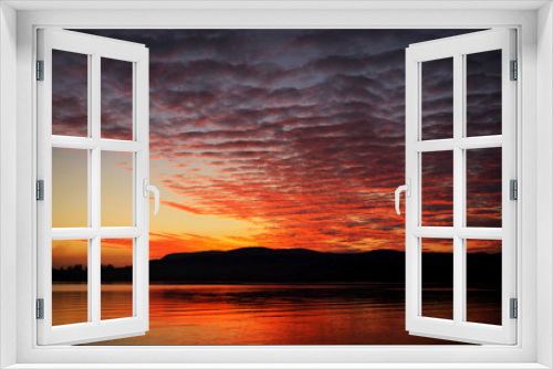 Fototapeta Naklejka Na Ścianę Okno 3D - Sunset at Lake Balaton, Hungary