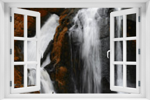 Fototapeta Naklejka Na Ścianę Okno 3D - Wasserfall im Herbst