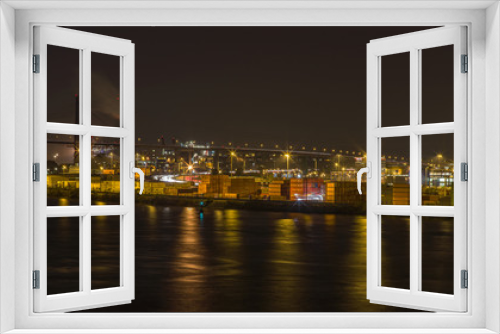 Fototapeta Naklejka Na Ścianę Okno 3D - Hafen im Abendlicht