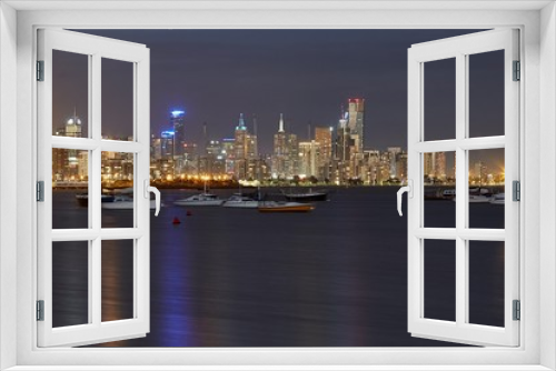 Fototapeta Naklejka Na Ścianę Okno 3D - Melbourne city view