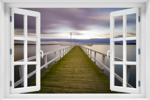 Fototapeta Naklejka Na Ścianę Okno 3D - wooden pier by the sea