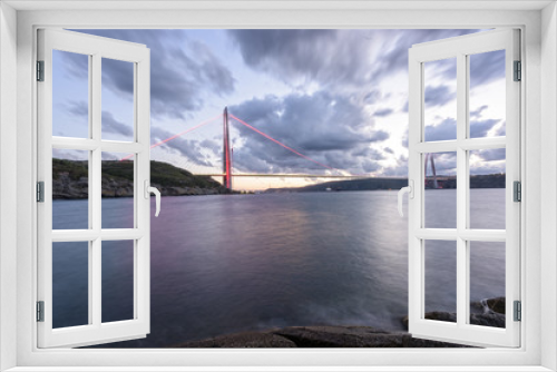 Fototapeta Naklejka Na Ścianę Okno 3D - New bosphorus bridge of Istanbul. Yavuz Sultan Selim Bridge 