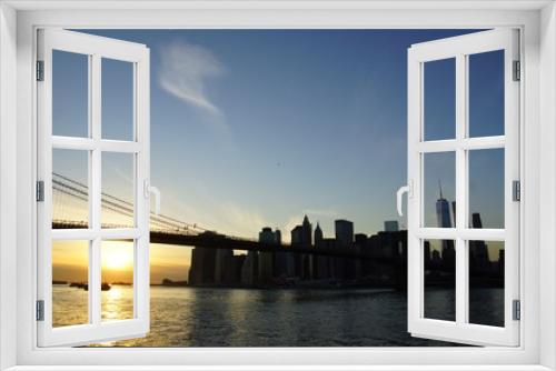 Fototapeta Naklejka Na Ścianę Okno 3D - Manhattan Skyline