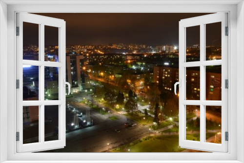 Fototapeta Naklejka Na Ścianę Okno 3D - Night view of the city  Izhevsk