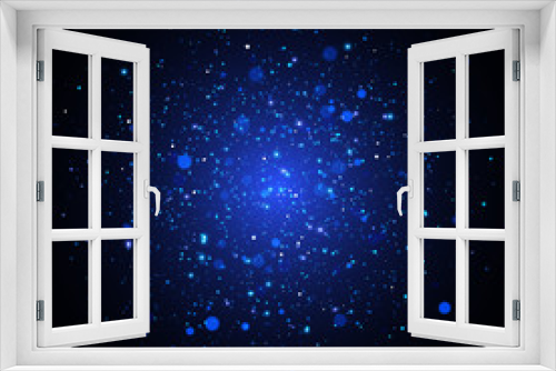 Fototapeta Naklejka Na Ścianę Okno 3D - Blue glitter light effect. Abstract vector explosion. Glittering Stardust