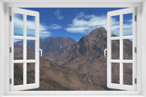 Fototapeta Naklejka Na Ścianę Okno 3D - Braunes Gebirge