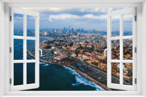 Fototapeta Naklejka Na Ścianę Okno 3D - Jaffa port  from above