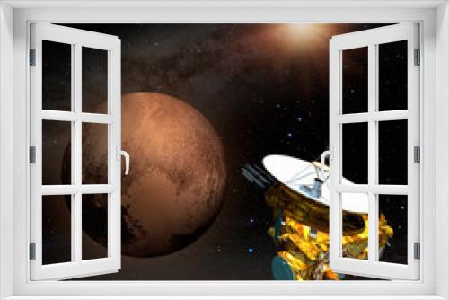 Fototapeta Naklejka Na Ścianę Okno 3D - New Horizons spacecraft and Pluto 