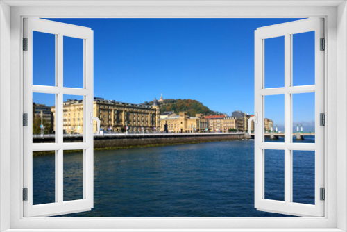 View of San Sebastian and Zurriola bridge