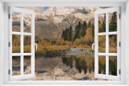 Fototapeta Naklejka Na Ścianę Okno 3D - Fall Reflection in the Tetons