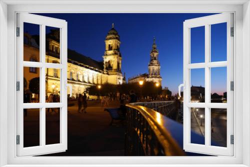 Fototapeta Naklejka Na Ścianę Okno 3D - Elbufer-Promenade Dresden