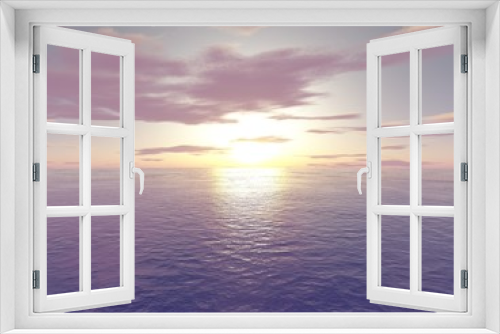 Fototapeta Naklejka Na Ścianę Okno 3D - Sonnenuntergang über dem Meer