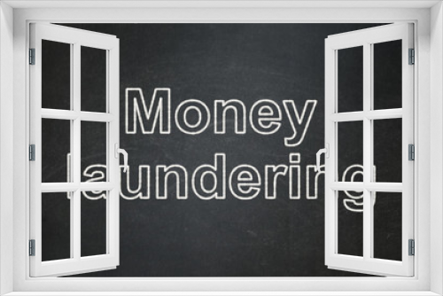 Money concept: Money Laundering on chalkboard background