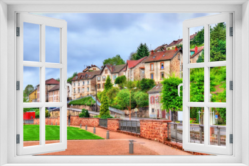 Fototapeta Naklejka Na Ścianę Okno 3D - View of Moyenmoutier, a town in the Vosges Mountains - France