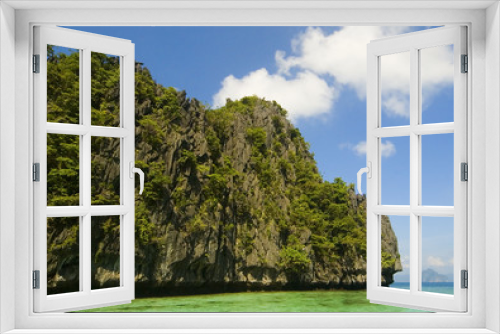 Fototapeta Naklejka Na Ścianę Okno 3D - limestone cliff