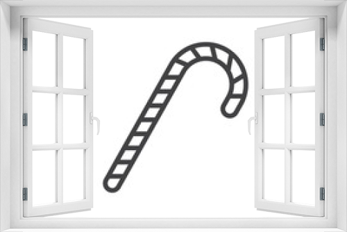 Fototapeta Naklejka Na Ścianę Okno 3D - Candy cane line icon, peppermint stick outline vector sign, linear pictogram isolated on white. logo illustration