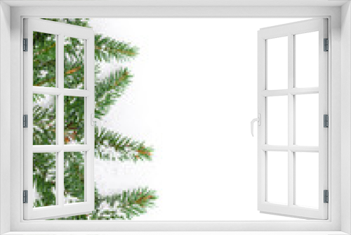 Fototapeta Naklejka Na Ścianę Okno 3D - Holiday Decorations Christmas Background on White Background. Selective focus.