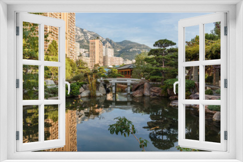 Fototapeta Naklejka Na Ścianę Okno 3D - Japanese garden in Monte Carlo, Monaco