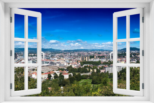 Fototapeta Naklejka Na Ścianę Okno 3D - Wide panorama of  Oslo city background