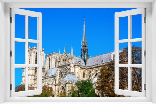 Fototapeta Naklejka Na Ścianę Okno 3D - world famous cathedral Notre Dame de Paris in Paris, France