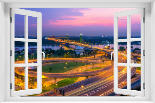 Fototapeta Naklejka Na Ścianę Okno 3D - Nonthaburi Bridge